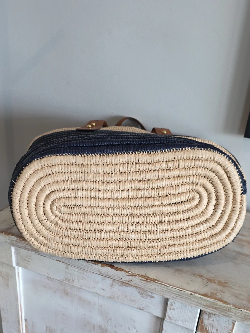 Frame Natural Woven Straw Tote - Picture 5 of 9